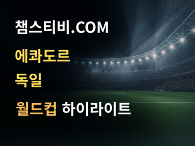 에콰도르 VS 독일 2:1 월드컵 하이라이트